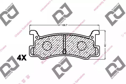 Комплект тормозных колодок DJ PARTS BP1259